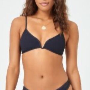 L*Space Macey Bralette Bikini Top with Mesh Size XS